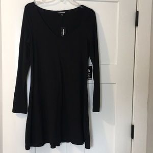 Express Black V-neck Dress